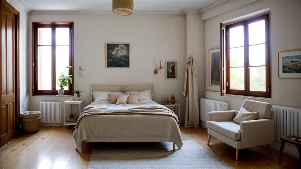 Moodboard de decoración con muestras de tela verde oliva y terracota